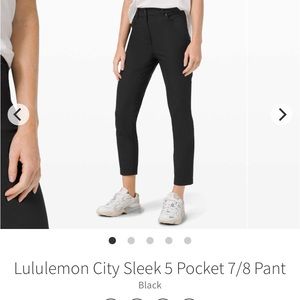 Lululemon water resistant black trousers